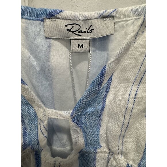 RAILS Avril Gibson Stripe Blue Midi Dress MEDIUM - Picture 4 of 5